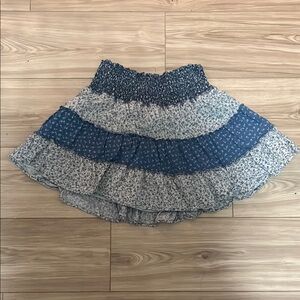 Floral Blue and White Women's Skirt